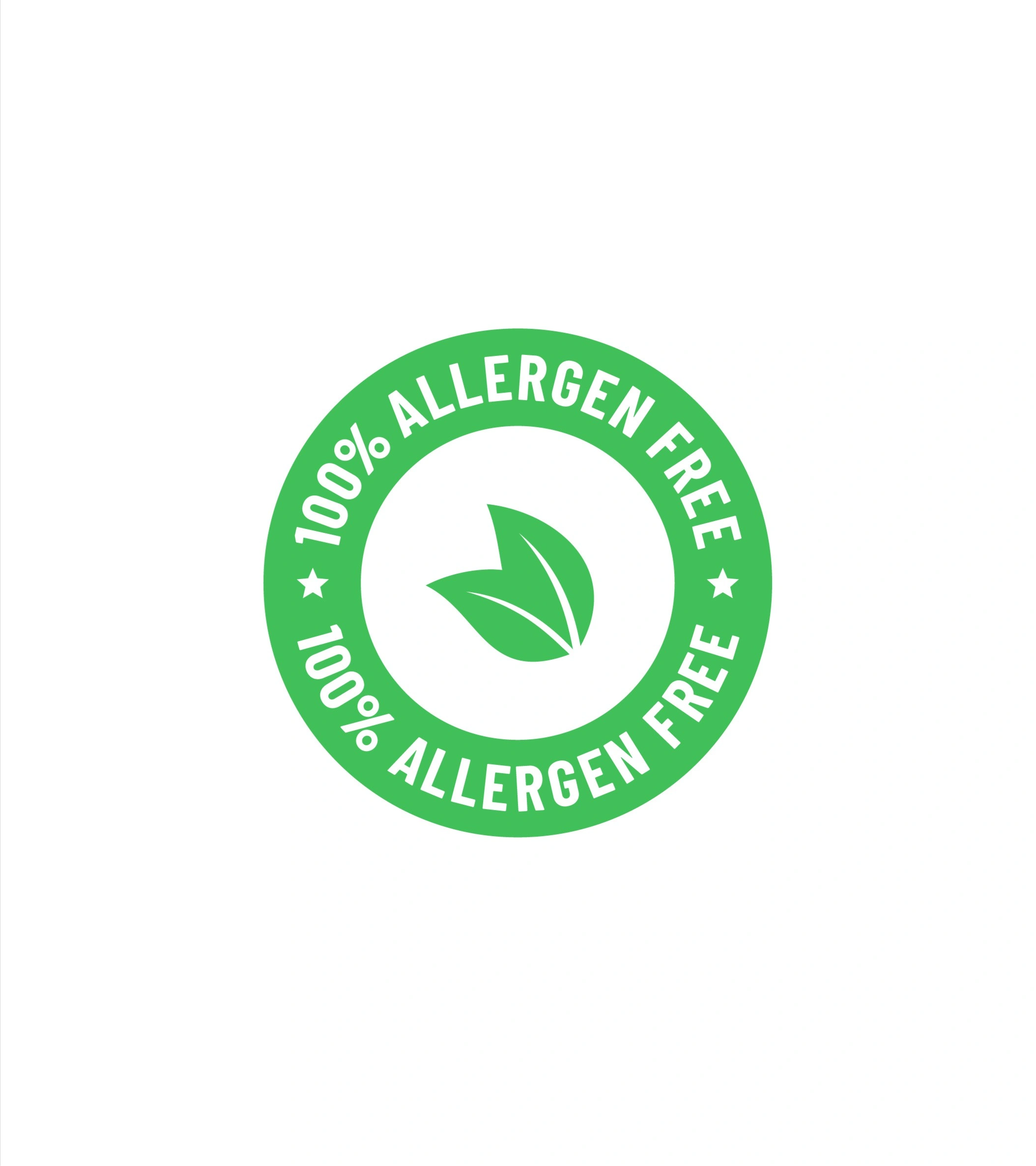 100% Allergen Free certification badge